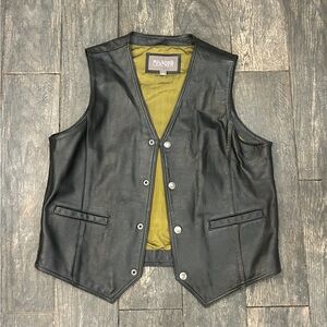 Wilsons Leather Black Men's Vest Excellent Condition